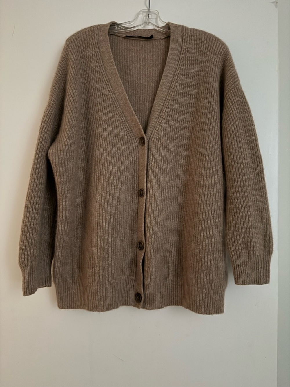 Jenni Kayne Cocoon Cashmere Cardigan M Taupe Color - Picture 2 of 11